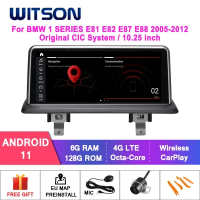 Witson Android 11 Big Screen Car Multimedia für BMW 1er E81 E82 E87 E88 2005